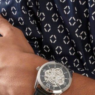 ĐỒNG HỒ NAM CAO CẤP GUEZ DÂY DA MẶT CHONOGRAP ĐEN