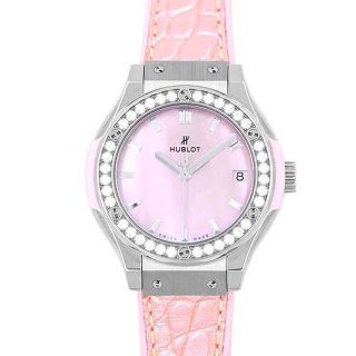 ĐỒNG HỒ NỮ CAO CẤP HUPLOT 1 VIỀN ĐÁ HỒNG PASTEL