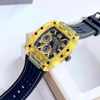 ĐỒNG HỒ NAM CAO CẤP GUEZ CHỮ NHẬT NIỀNG TRONG SUỐT