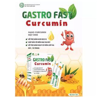 Viên hỗ trợ giảm đau, viêm loét dạ dày [Trihaphar Gastro Fast Curcumin] - H/20 gói