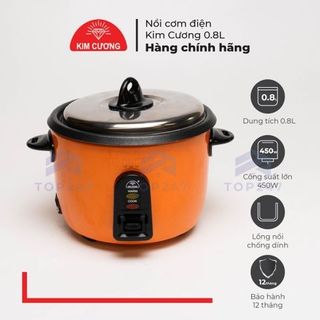 NỒI CƠM ĐIỆN 0.8L KIM CƯƠNG CHỐNG DÍNH NẮP RỜI