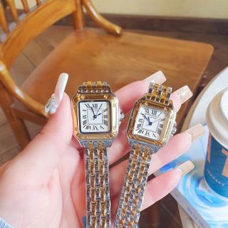 SALE BỎ MẪU ĐỒNG HỒ NỮ TRUNG CẤP CATIƠ MẶT VUÔNG KHOÁ BƯỚM