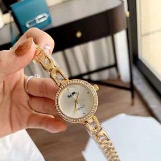 SALE BỎ MẪU ĐỒNG HỒ THỜI TRANG NỮ COAC LẮC MINI MẶT TRÒN VIỀN HỘT