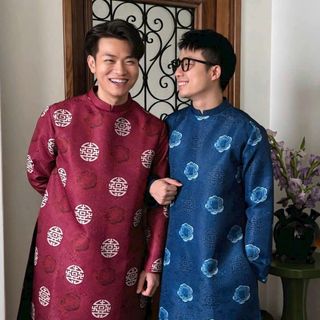 sỉ buôn áo dài cách tân thêu họa tiết- mẫu gia đình