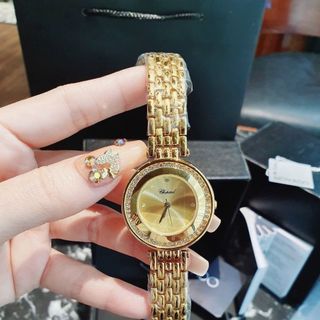 SALE BỎ MẪU ĐỒNG HỒ NỮ THỜI TRANG CHOBARD MẶT VIỀN HỘT VÀ TRÁNG GƯƠNG