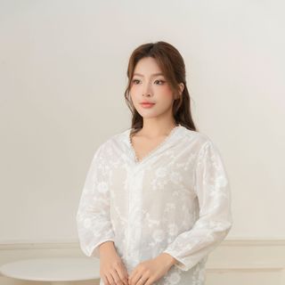 Áo thô boil thêu hoa