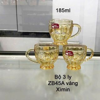 BỘ 6 LY THỦY TINH VÀNG CAO CẤP ZB45A