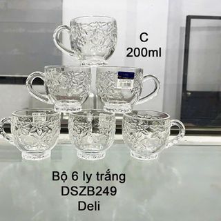 BỘ 6 LY THỦY TINH CAO CẤP DSZB249 MÃ C
