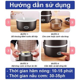 HỘP CƠM ĐIỆN HÂM NÓNG 3 TẦNG