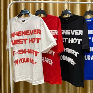 Áo Thun Nam Nữ Cổ Tròn Chất Liệu Cotton In Nổi WHENEVER