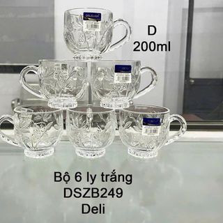 BỘ 6 LY THỦY TINH CAO CẤP DSZB249 MÃ D