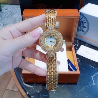 SALE BỎ MẪU ĐỒNG HỒ NỮ THỜI TRANG CHOBARD MẶT VIỀN HỘT