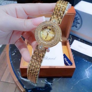 SALE BỎ MẪU ĐỒNG HỒ NỮ THỜI TRANG CHOBARD MẶT VIỀN HỘT
