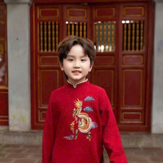 Sỉ buôn áo dài cách tân mẫu bố và bé trai  - Xưởng may áo dài trẻ em hoàng mai