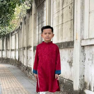 Sỉ buôn áo dài bé trai - mẫu gấm dệt