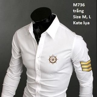 M736 - ÁO SƠ MI NAM LOGO THỦY THỦ