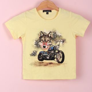 áo bé trai- in 3D- chất cotton- giá 45k - 1 ri 4 cái