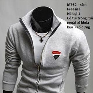 M762 - ÁO KHOÁC NAM CỔ ĐỨNG LOGO DUCATI