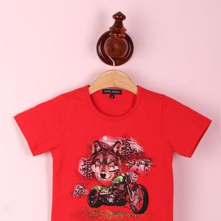 áo bé trai-in 3d -chất cotton -giá 45k - 1 ri 4 cái