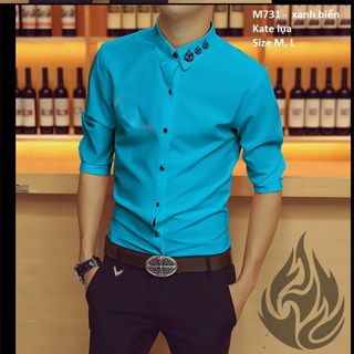 M731 - ÁO SƠ MI NAM CỔ THE FIRE ( 39 - CỔ)