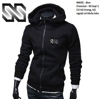 M692 - ÁO KHOÁC NAM NỈ CÓ NÓN LOGO SS