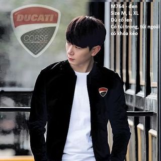 M764 - ÁO KHOÁC NAM CỔ LEN LOGO DUCATI