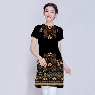 Áo dài cách tân có size XXXL: Họa Tiết Thổ Cẩm giá sale 145.000đ