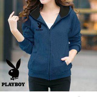 M721 - ÁO KHOÁC NỮ NỈ CÓ NÓN PLAYBOY ( 35 - NGỰC PHẢI)