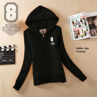 M636 - ÁO KHOÁC NỮ CÓ NÓN SỐ 8 HARLEY