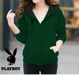 M721 - ÁO KHOÁC NỮ NỈ CÓ NÓN PLAYBOY ( 35 - NGỰC PHẢI)