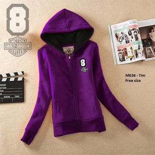 M636 - ÁO KHOÁC NỮ CÓ NÓN SỐ 8 HARLEY