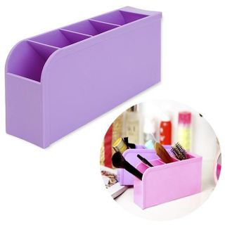Hộp đựng viết, mỹ phẩm, cọ trang điểm 4 ngăn gọn gàng Violet