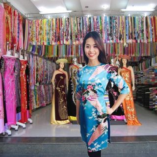 Áo dài cách tân có size XXXL: Họa Tiết Thổ Cẩm giá sale 145.000đ