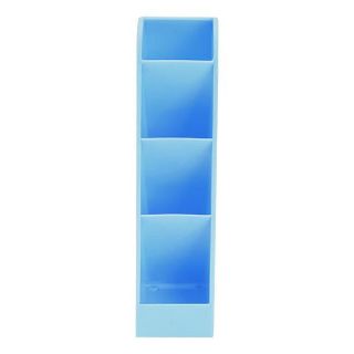Hộp đựng viết, mỹ phẩm, cọ trang điểm 4 ngăn gọn gàng - Blue