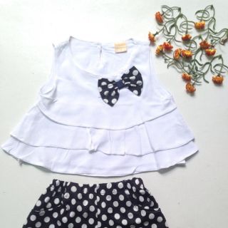 566060 bộ bé gái 3 tầng 1 nơ