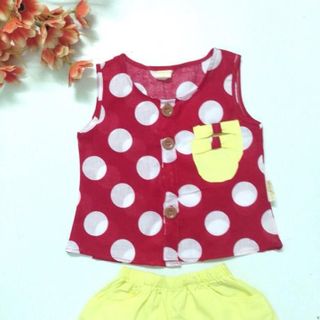 530055 bộ bi đỏ bé gái phối túi