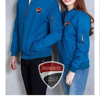 M767 - ÁO KHOÁC CẶP CỔ LEN BOMBER LOGO DUCATI