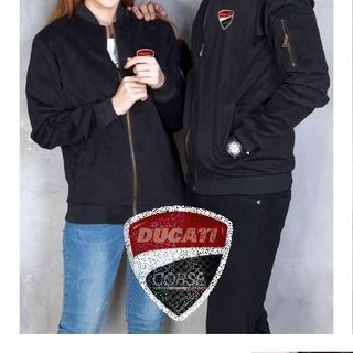 M767 - ÁO KHOÁC CẶP CỔ LEN BOMBER LOGO DUCATI