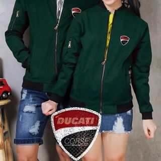 M767 - ÁO KHOÁC CẶP CỔ LEN BOMBER LOGO DUCATI