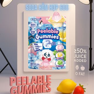 Kẹo Dẻo Bóc Vỏ 3D BOBO Cokoc 60g – 50% Nước Ép Trái Cây, 0% Chất Béo, Ít Đường
