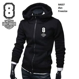 M637 - ÁO KHOÁC NAM CÓ NÓN SỐ 8 HARLEY