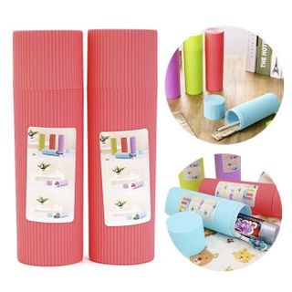 Combo 2 ống đựng bàn chải và vật dụng cá nhân - hồng cam