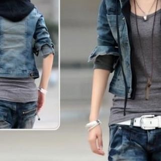 Áo Khoác Jean Có Size M, L: Nón Đen Wash Navy Sành Điệu Sale 115.000đ