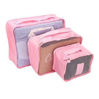 Bộ 6 túi đựng đồ du lịch cao cấp siêu tiện ích TRAVEL hồng