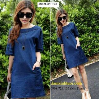 Đầm suông denim TT349