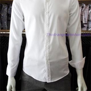 Sơ mi nam body màu trắng