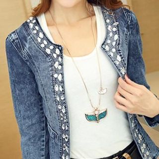 Áo Khoác Jean Đính Đá Cao Cấp Sale 130.000đ
