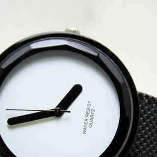 Đồng hồ da mặt trắng kim đen - MY1106
