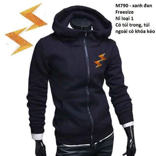 M790 - ÁO KHOÁC NAM NỈ CÓ NÓN TIA SÉT