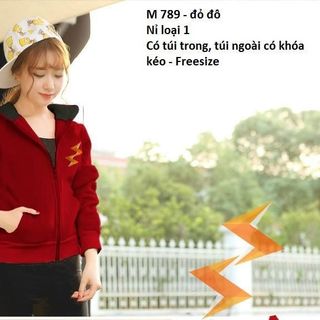 M789 - ÁO KHOÁC NỮ NỈ CÓ NÓN TIA SÉT